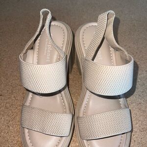 Cloud Planet by Steve Madden Beige Strappy Sandals